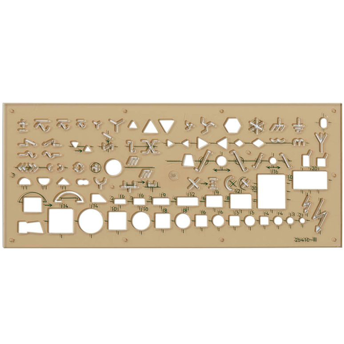 Koh-I-Noor "Zeichenschablonen Elektro" 3er Set Transparent