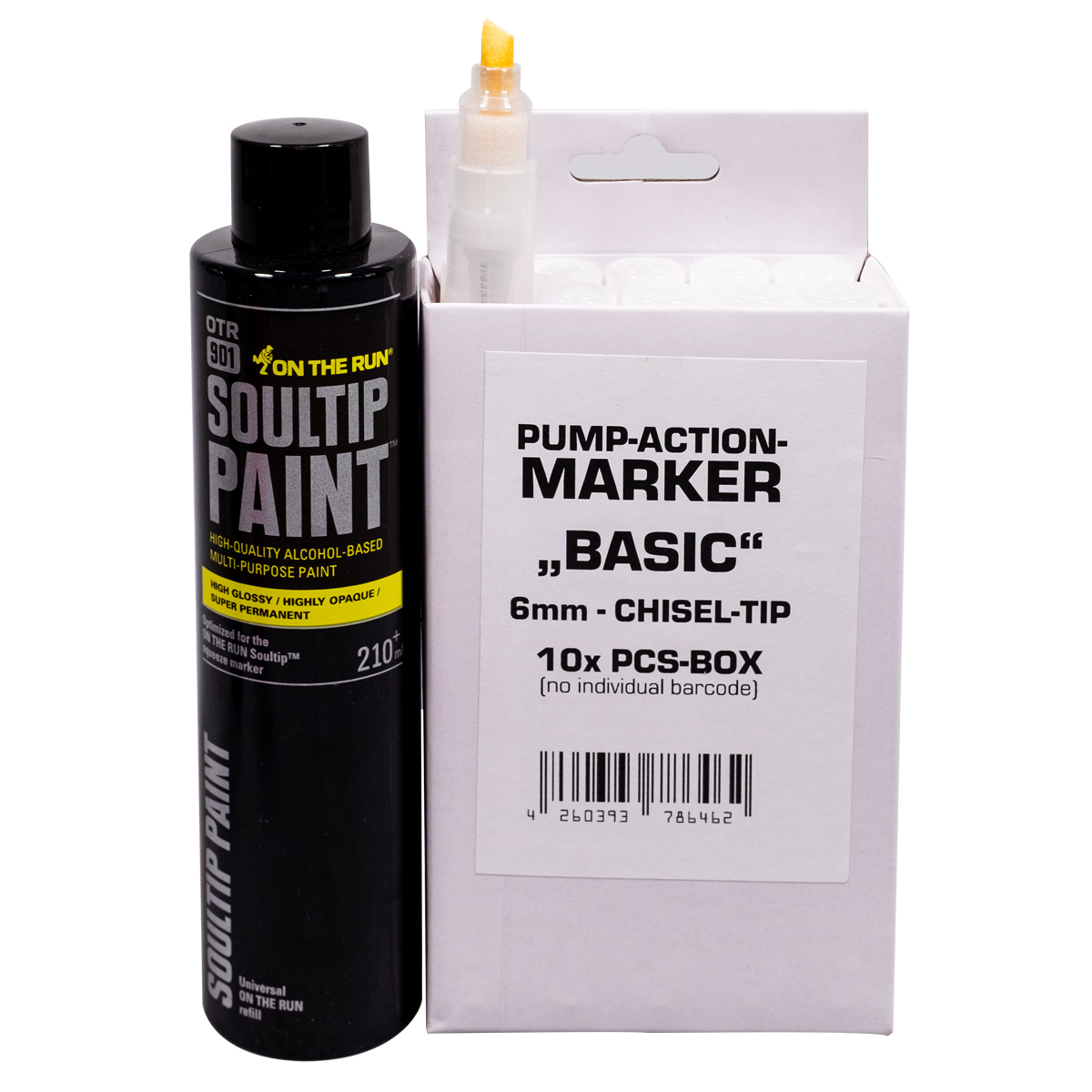 We Love Marker "Basic Chisel Pumpmarker 10er Set inkl. OTR.901 Soultip Refill - Black"