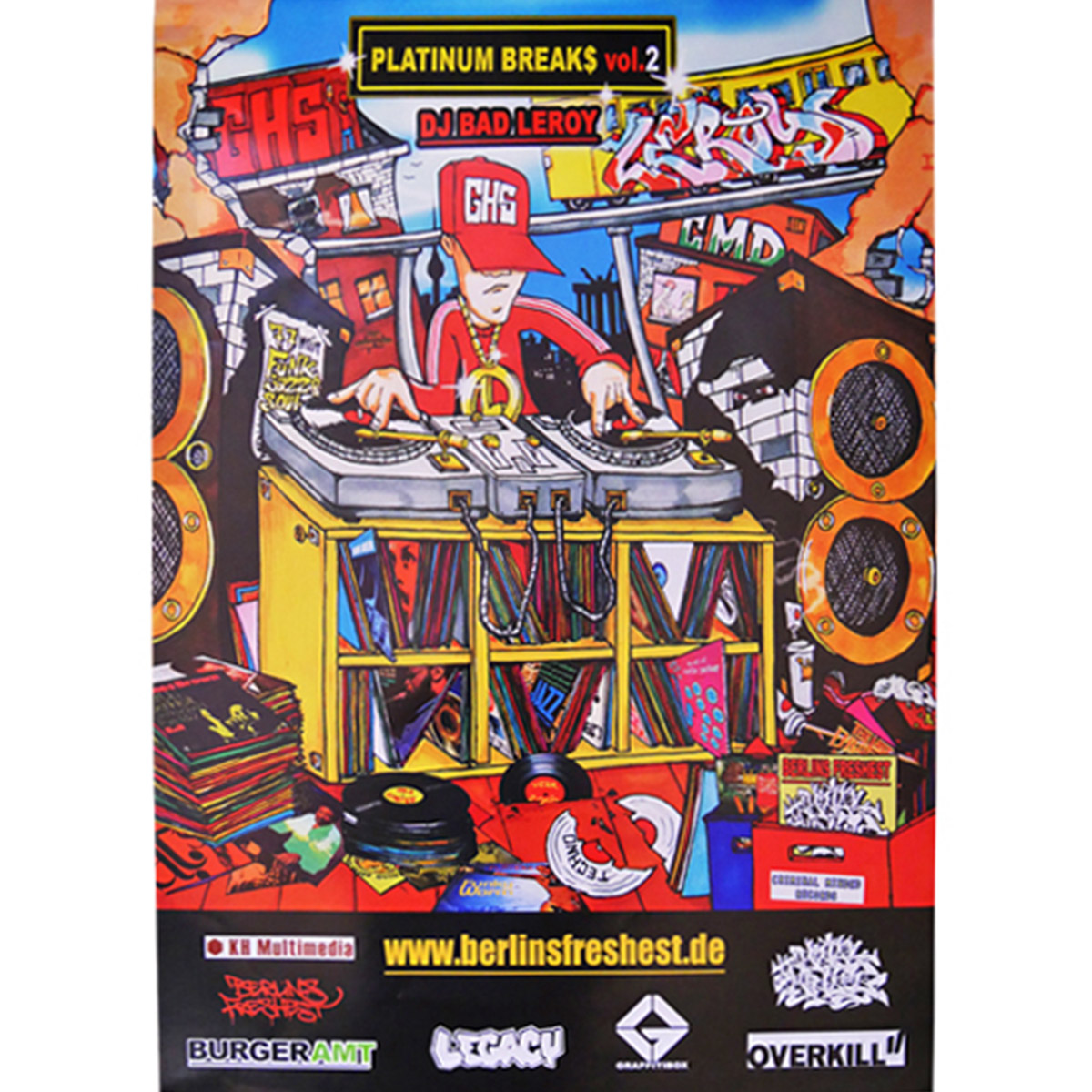 DJ Bad Leroy Poster "Platinum Breaks Vol. 2" - DIN A2