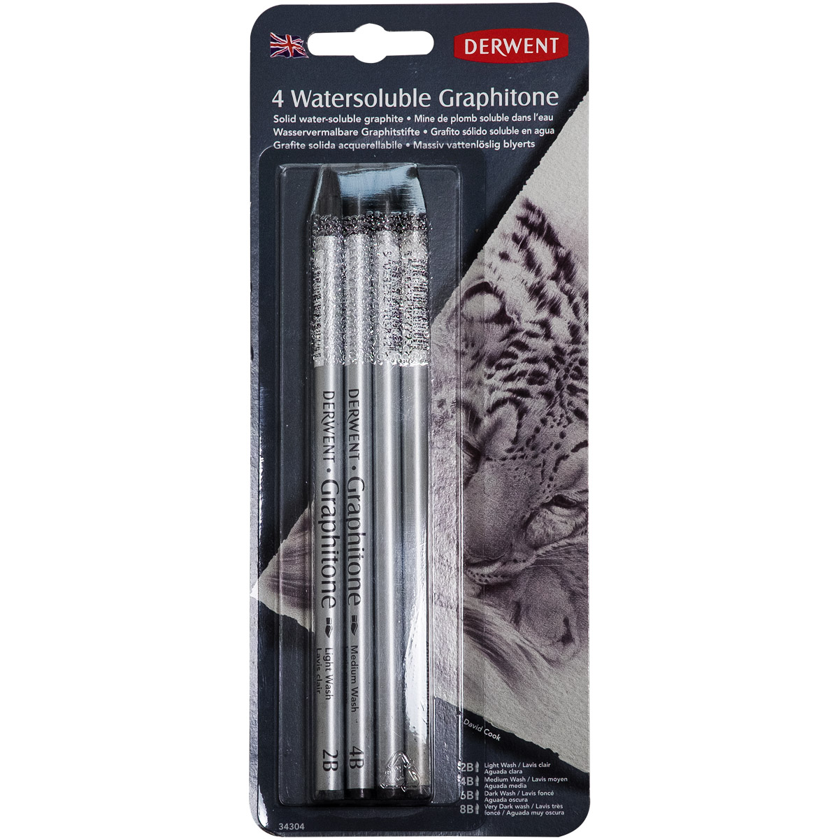 Derwent "Watersoluble Graphitone 4er Set"