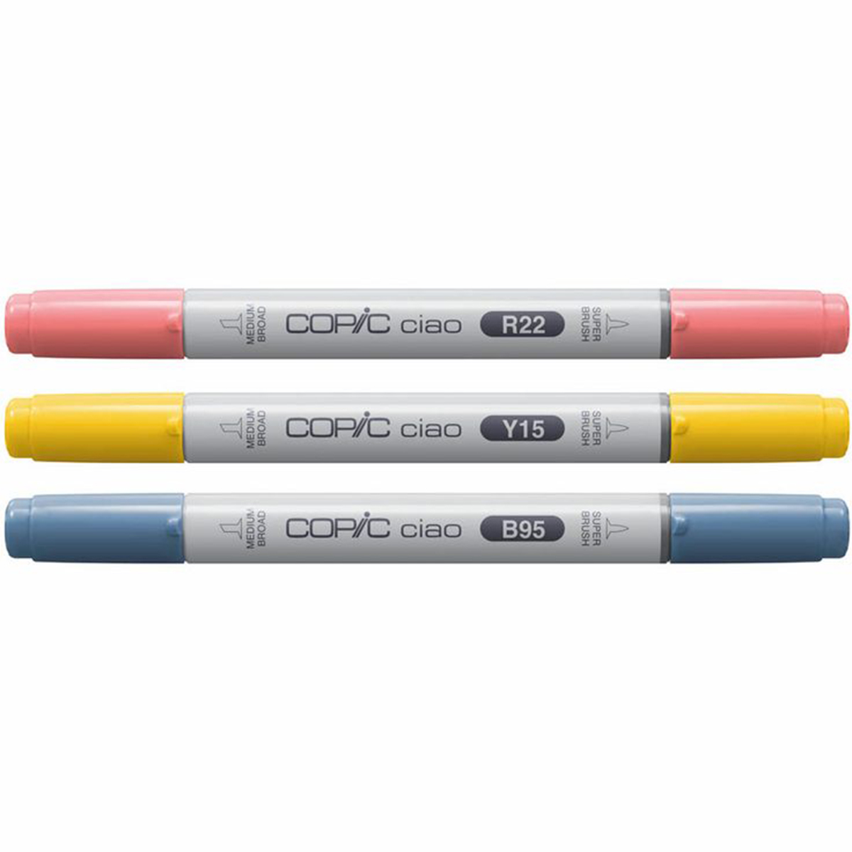 Copic "Ciao Brilliant Palette 3er Set" (1,0mm + 6,0mm)