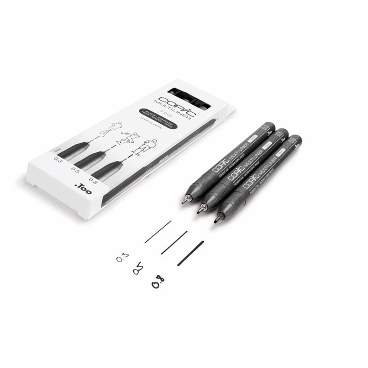 Copic "COPIC® Multiliner schwarz" 3er Set (0,3mm - 0,5mm - 0,8mm)