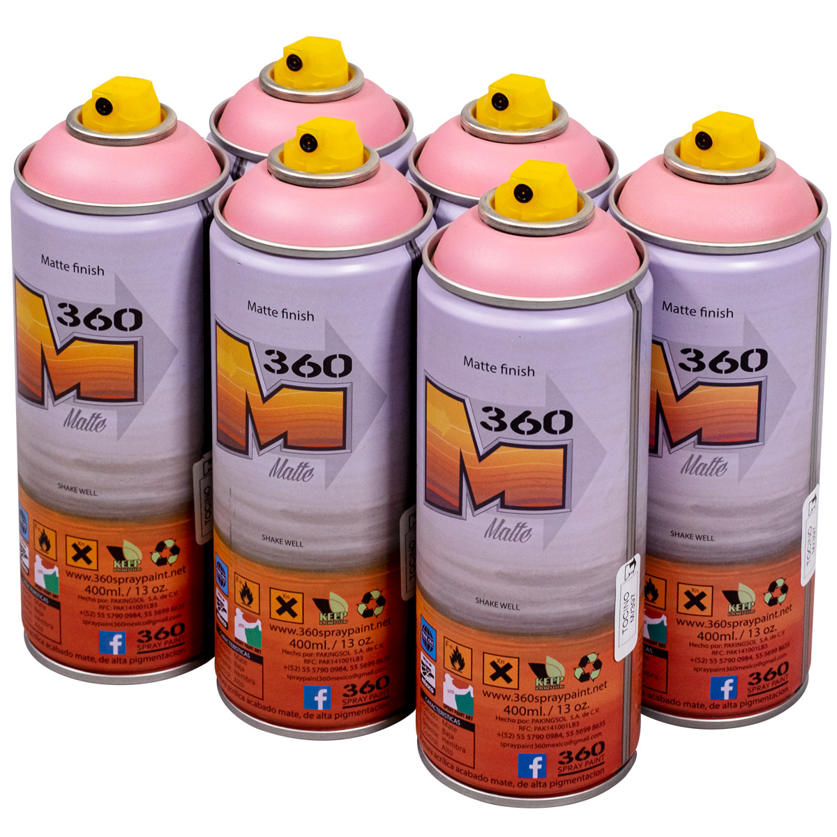 360 Spraypaint "Acabado Mate One Color Sixpack - Tocino M/397" (6x400ml)
