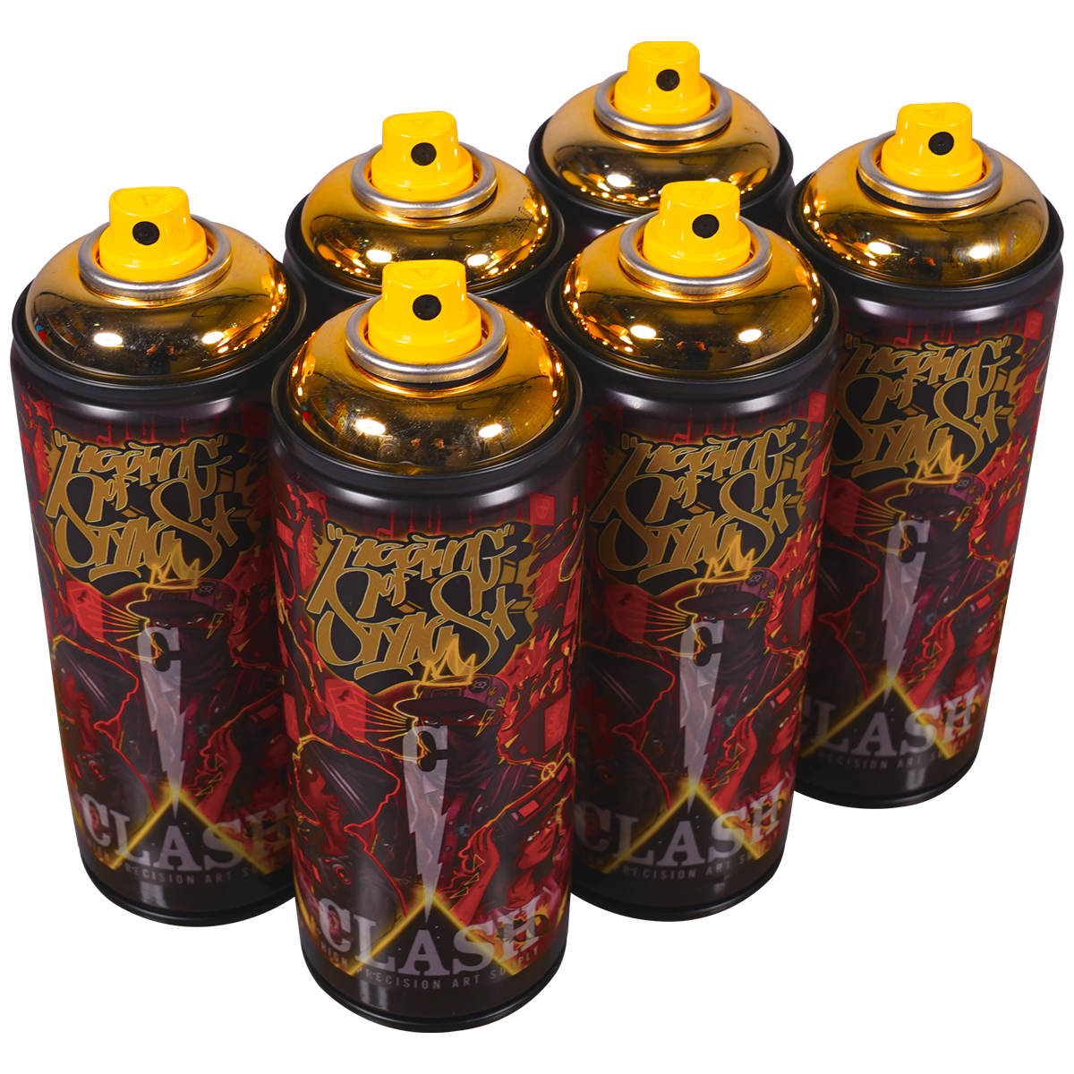 Clash "Sixpack" Gold Chrome  (6x400ml)