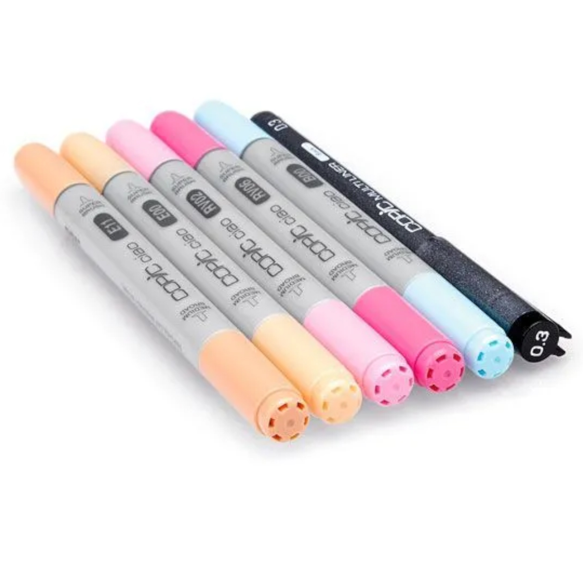 Copic "Ciao 5+1 Manga 6er Set #7" Layoutmarker (1,0mm + 6,0mm)