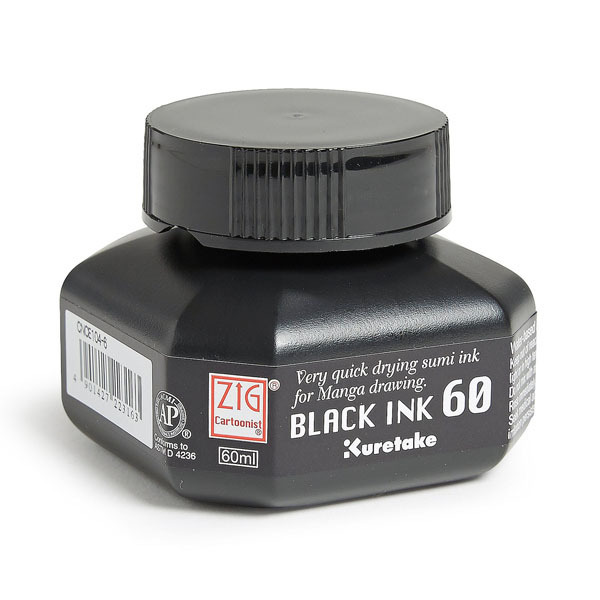 Zig "Kuretake Sumi Ink" (60ml) - Black