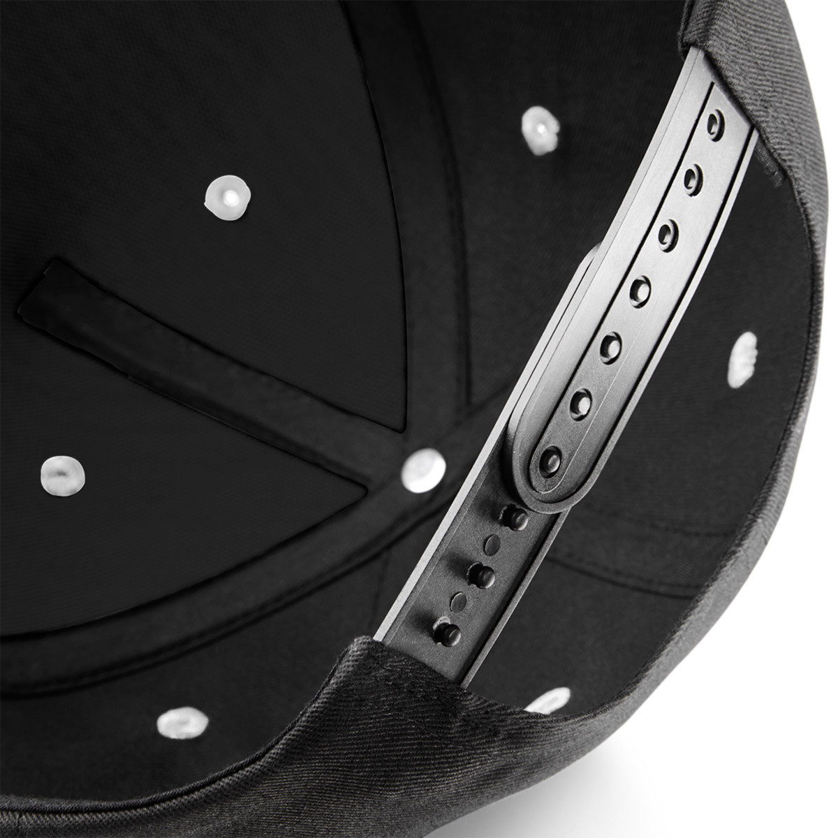 Beechfield B610C "5 Panel Contrast" Snapback Cap Black/Grey