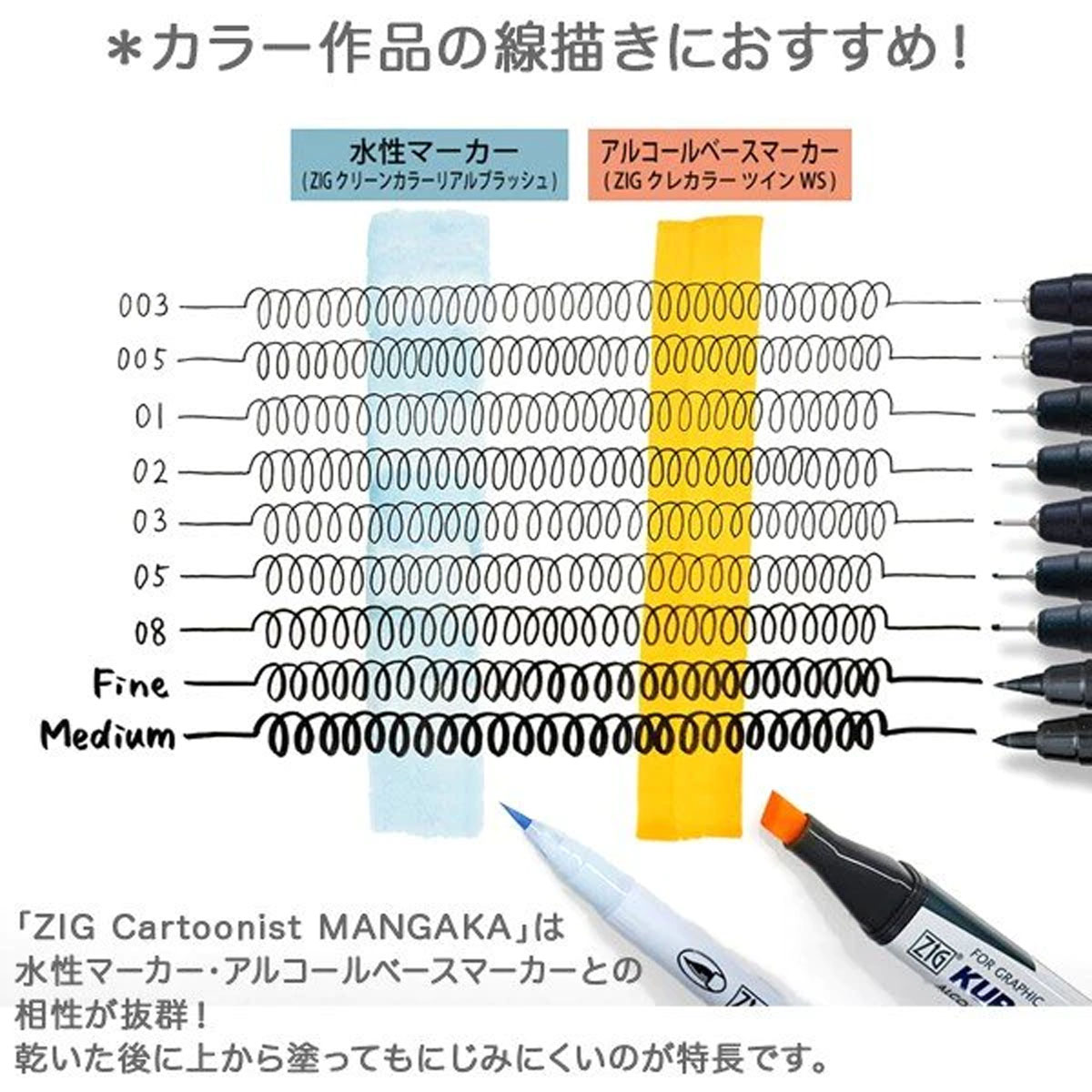 ZIG "Mangaka 08" (0,5mm) - Black