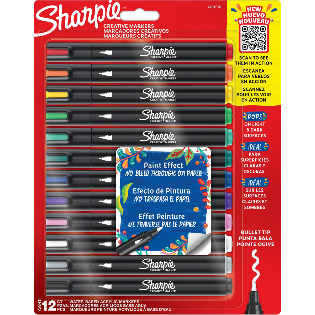 Sharpie "Acrylic" Marker Rund 12er Set (2-4mm)
