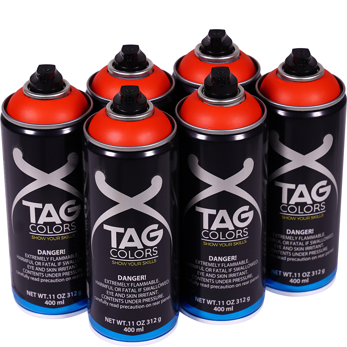 TAG Colors "Show Your Skills - Nuclear Red Sixpack" (6x400ml)