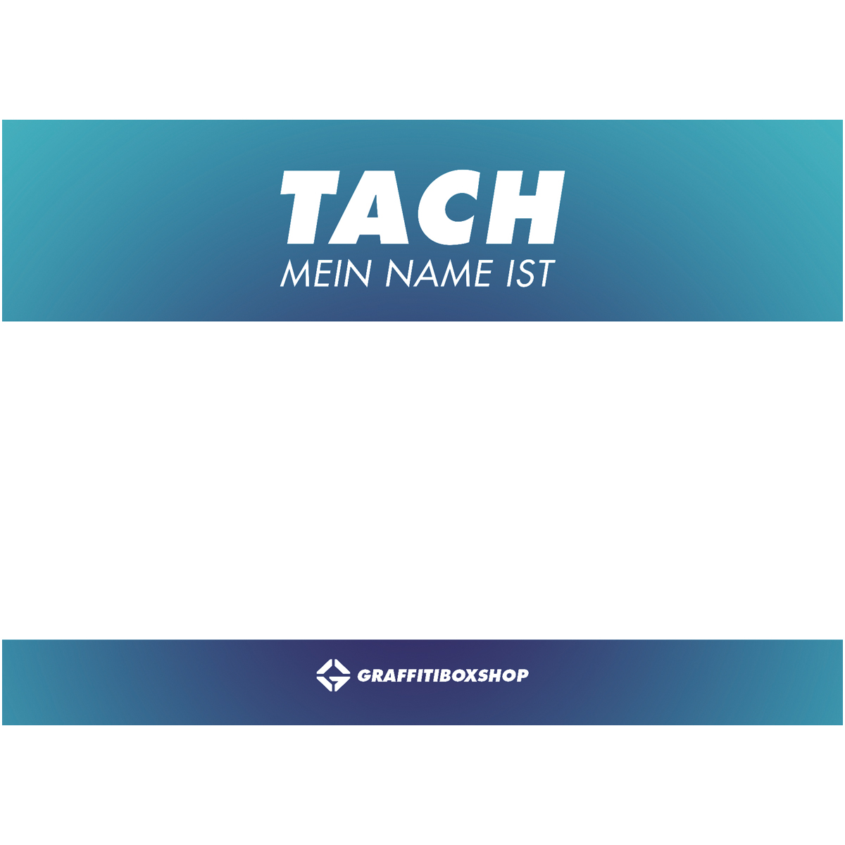 Super Deal "Tach, Mein Name Ist" Sticker (10x15cm) Blue