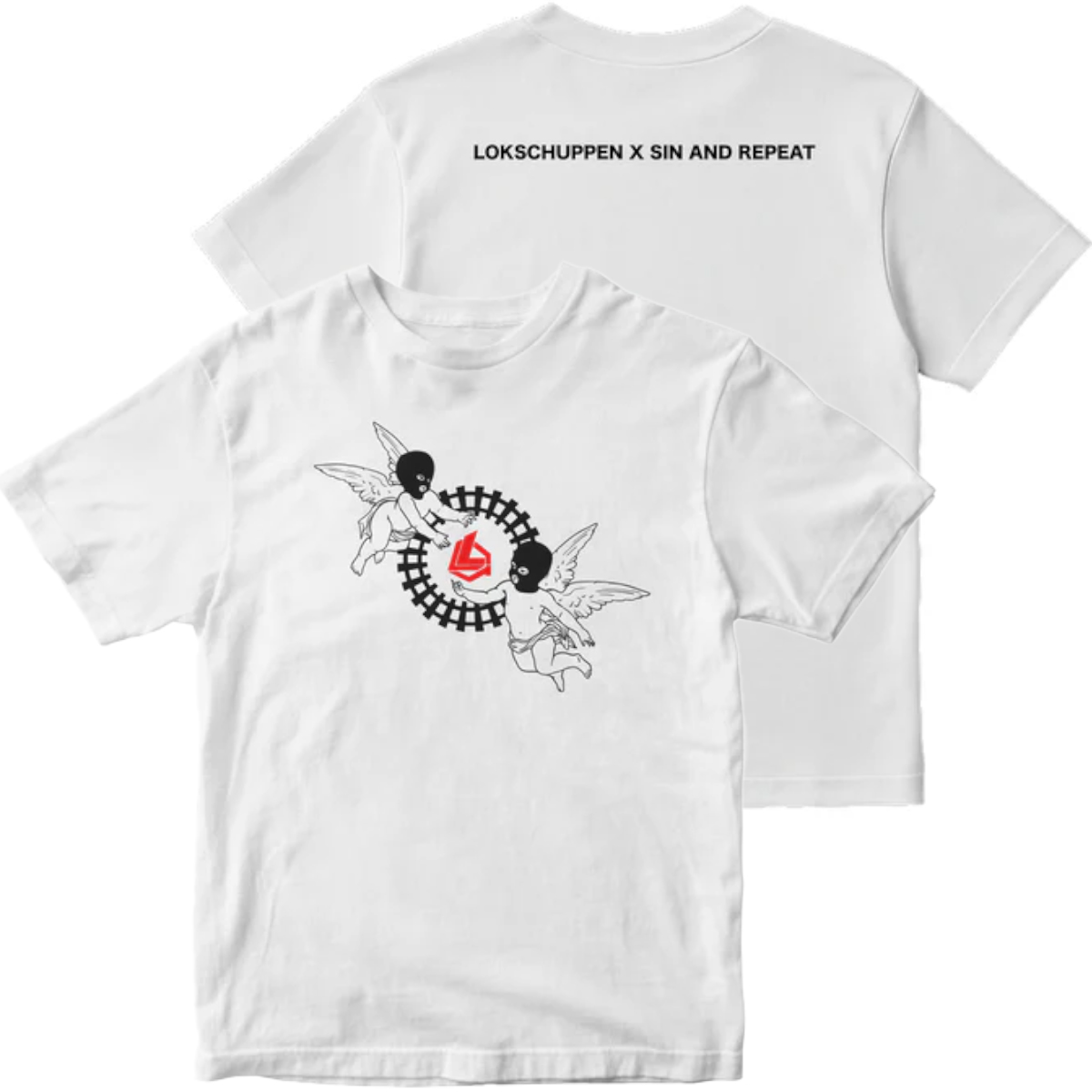 Sin And Repeat T-Shirt "Rail Angels" White
