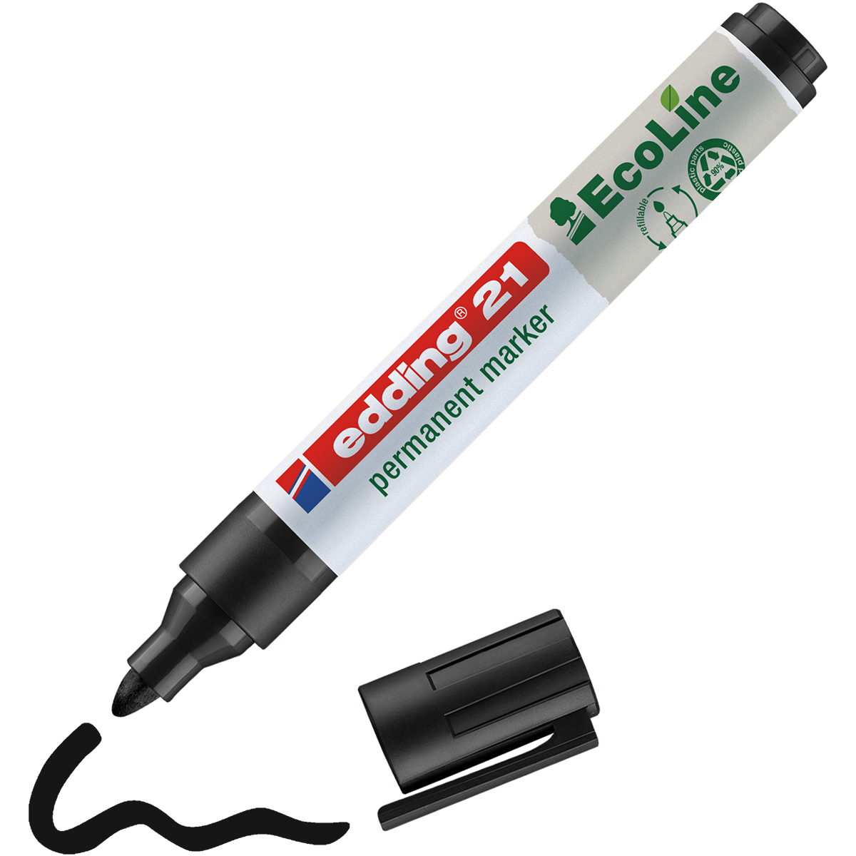Edding "21" EcoLine Permanentmarker (1,5-3mm) Black