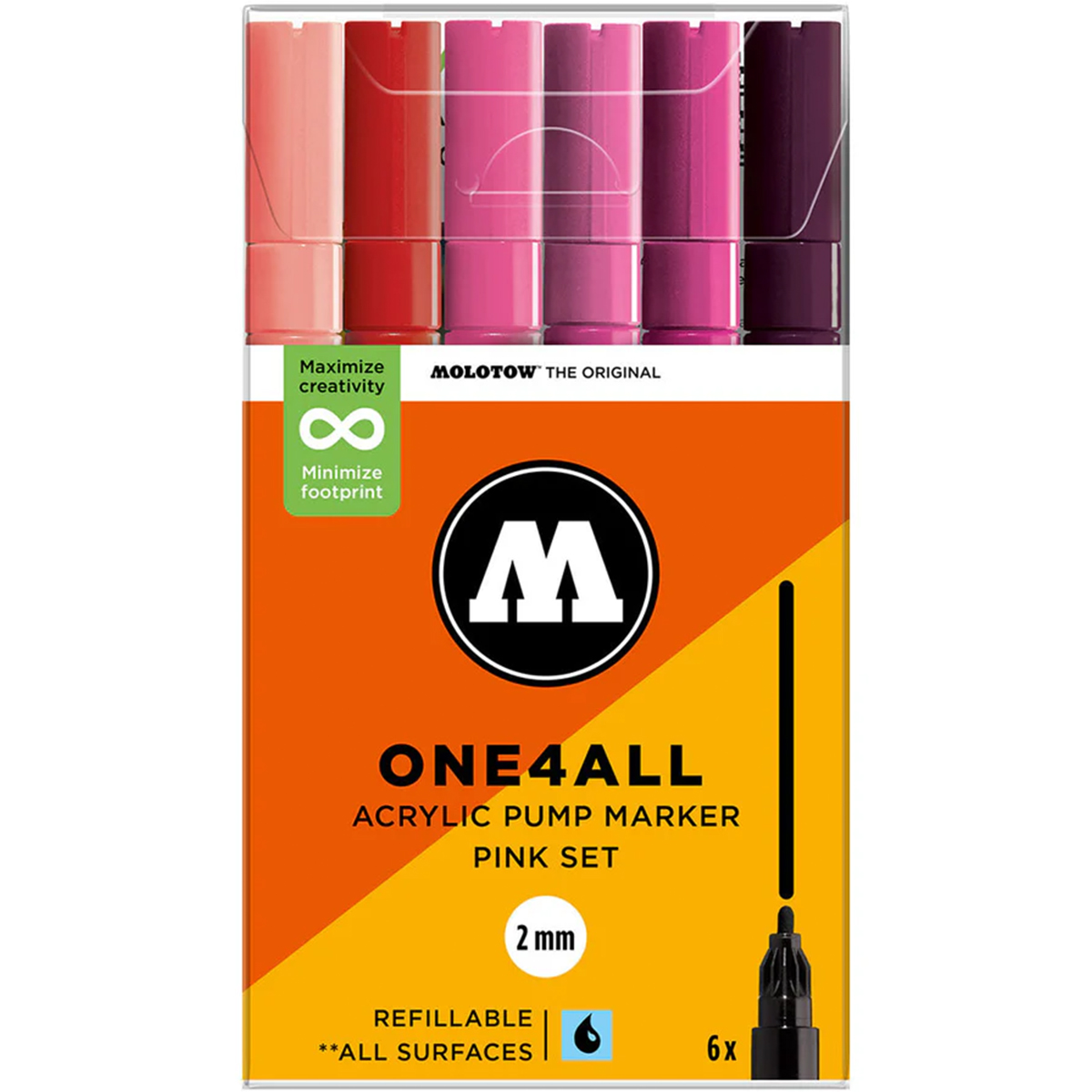 Molotow "127HS" One4all 6er Marker Set (2mm) - Pink