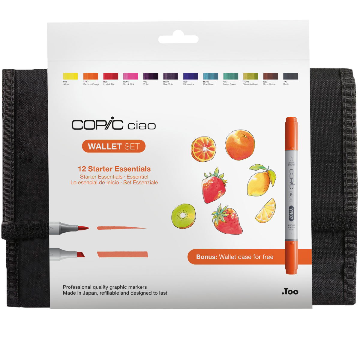 Copic "Ciao Wallet Starter Essentials 12er Set" (13 Teile)