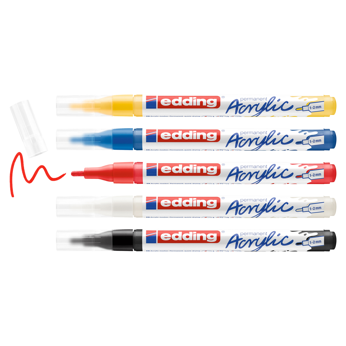 Edding Acrylmarker"5300/5S" Rundspitze 5er Set Basic (1-2mm)