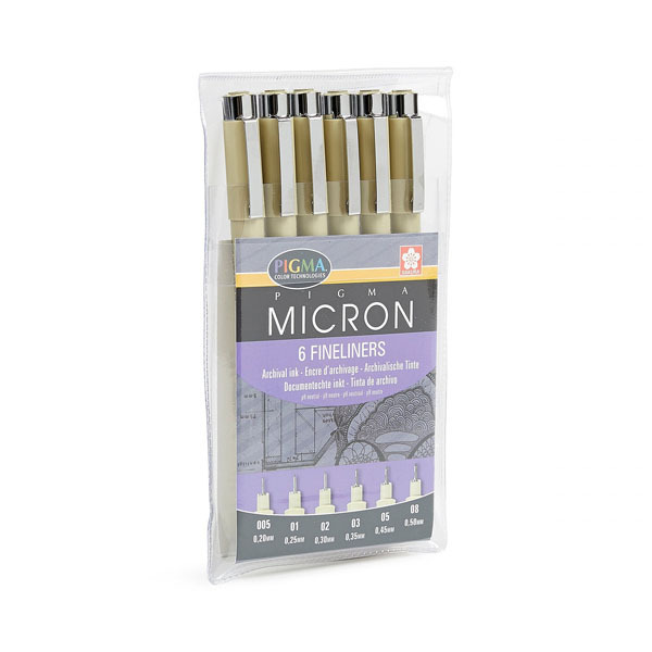 Sakura "Pigma Micron 6er Set" - Black