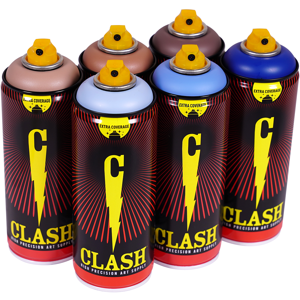 Clash "Paint Multi Color Sixpack Blue Mud Tones" (6x400ml)