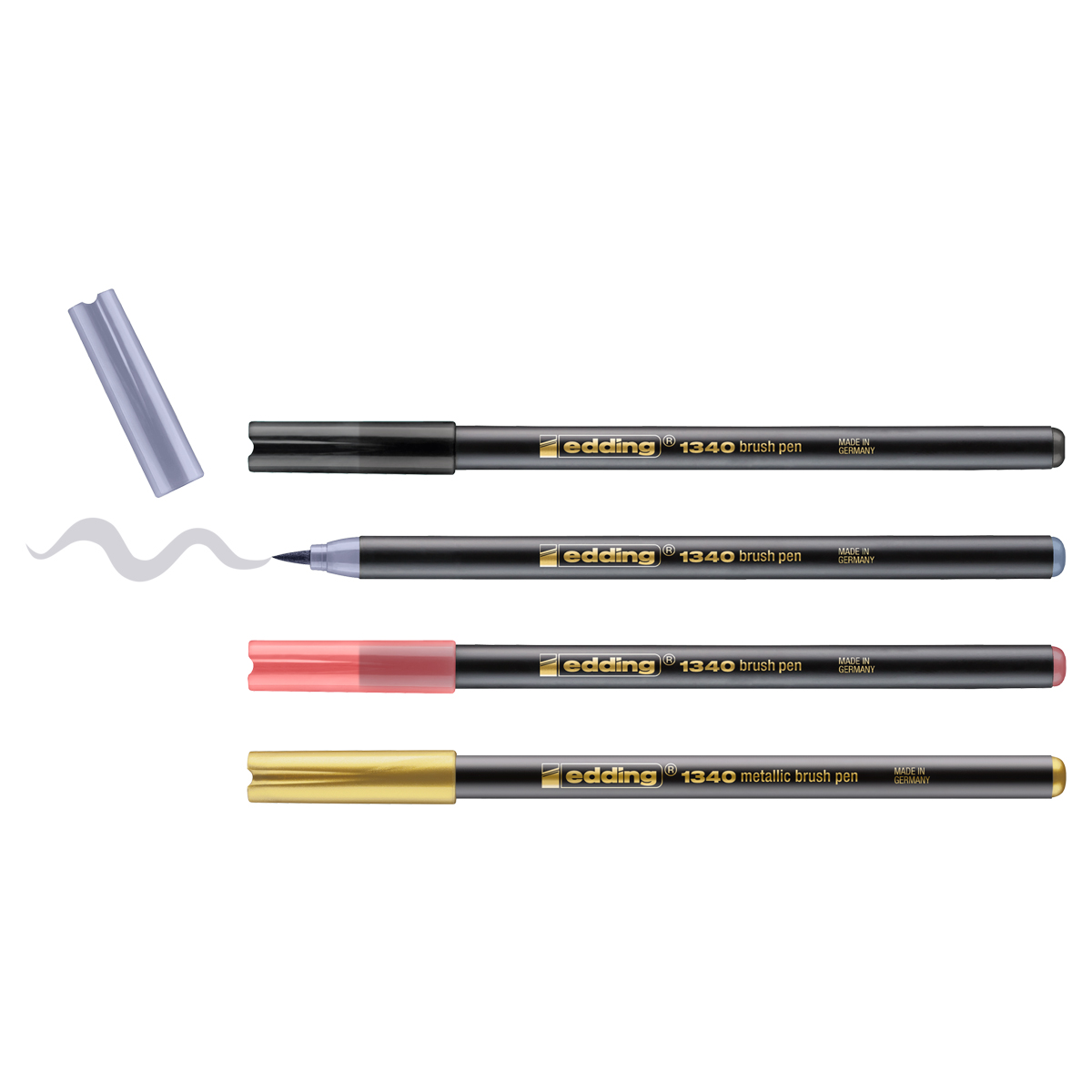 Edding "1340" Pinselstift Mix 4er Set Metallic (1-6mm)