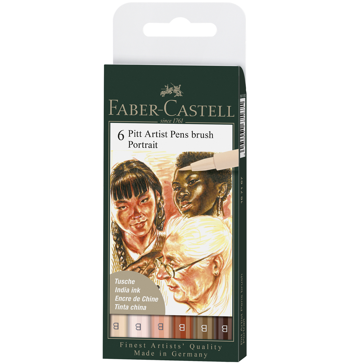 Faber-Castell "Pitt Artist Pen" Brush Portrait 6er Set