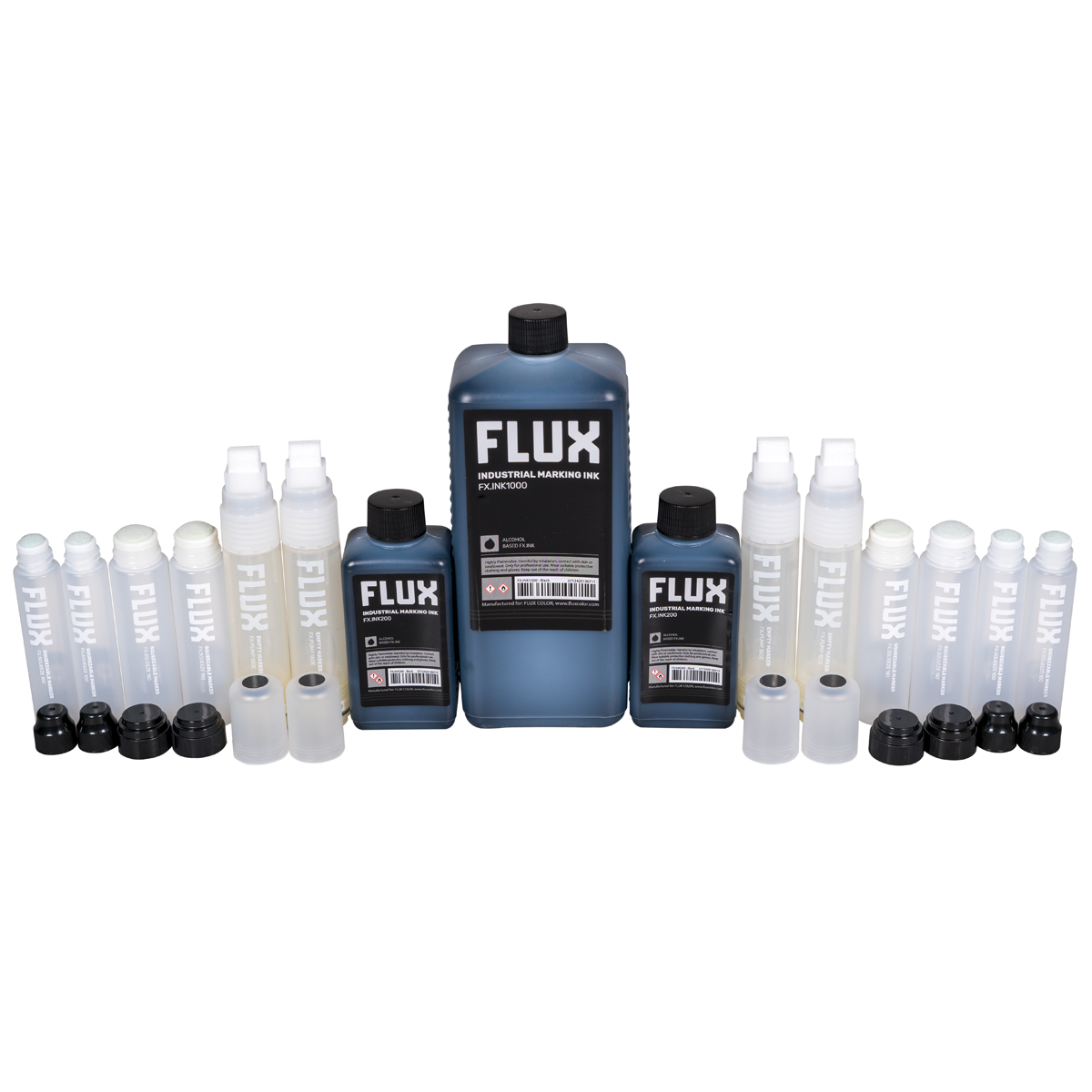 Flux "FX.INK1000/200 - inkl. FX.Squeeze/Pump 100E/180E/150E Marker Set 1"