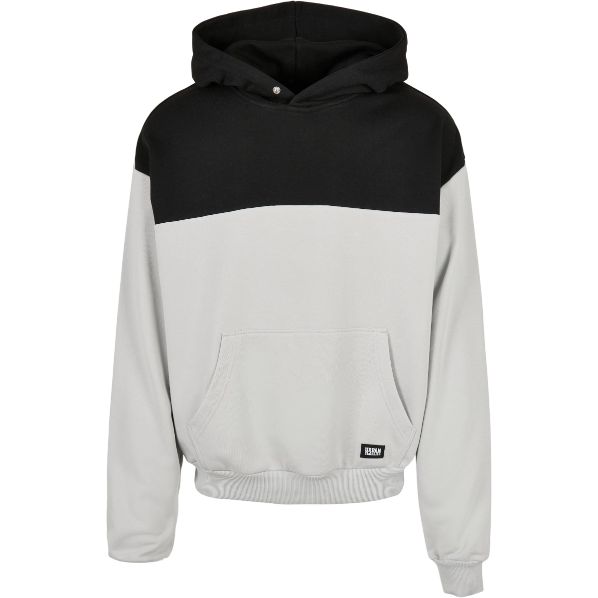 Urban Classics "Upper Block Hoody" Light Asphalt/Black