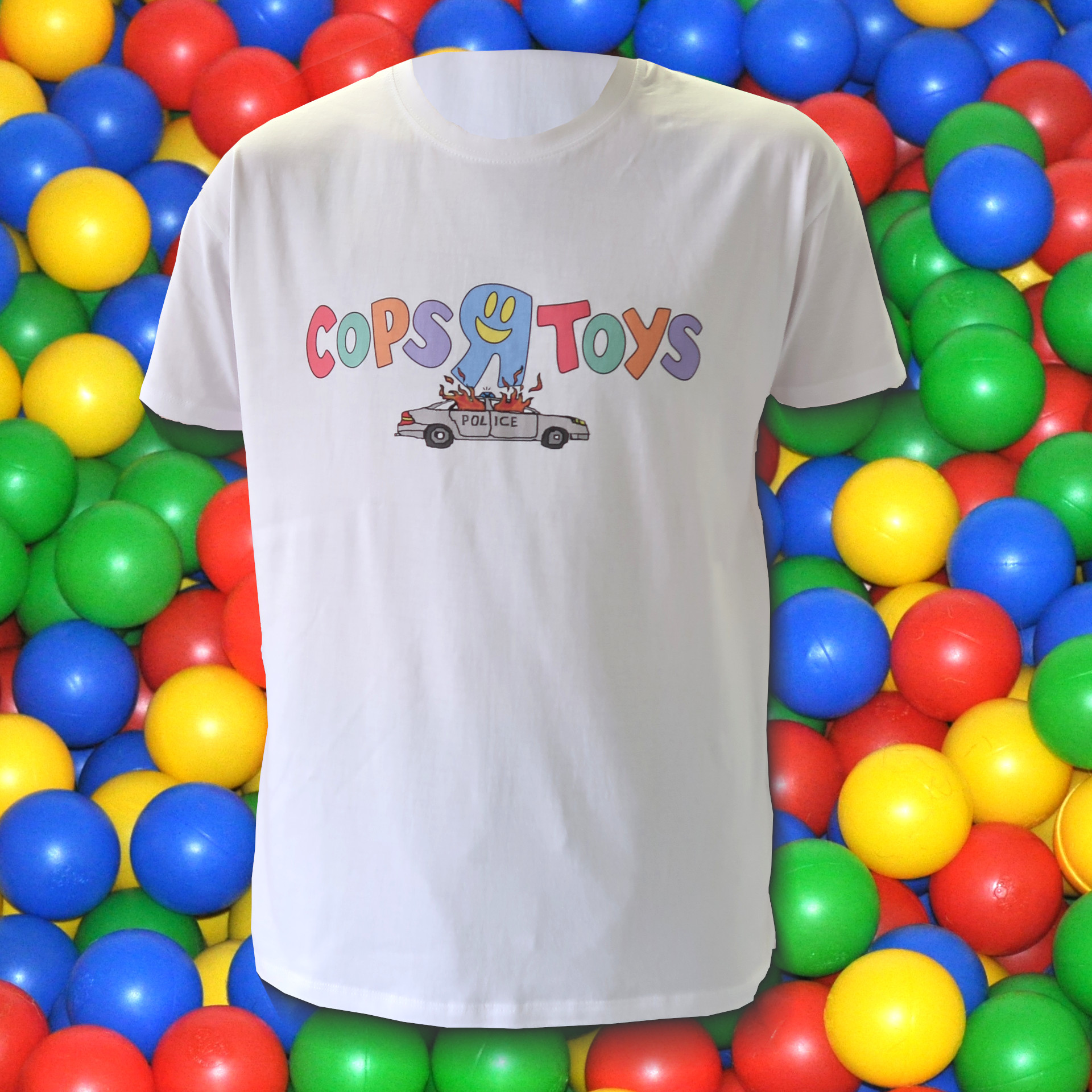 T-Shirt "Cops R Toys" Burn Edition - White