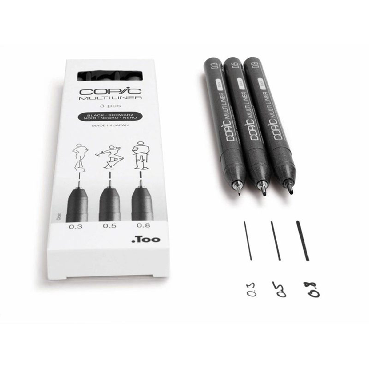 Copic "COPIC® Multiliner schwarz" 3er Set (0,3mm - 0,5mm - 0,8mm)