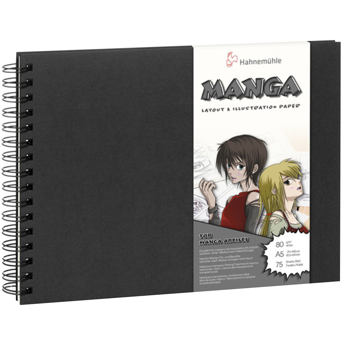 Hahnemühle "Mangablock" A5 Querformat 80g/m²