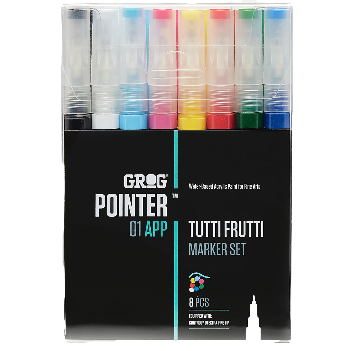 Grog "Pointer 01 APP" Tutti Frutti 8er Marker Set (1mm)