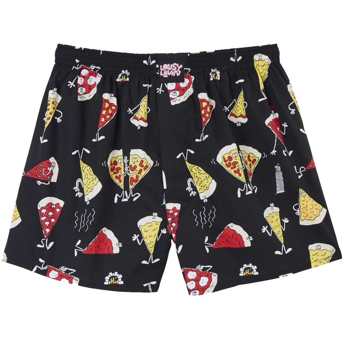 Lousy Livin Boxershorts "Pizza" Black