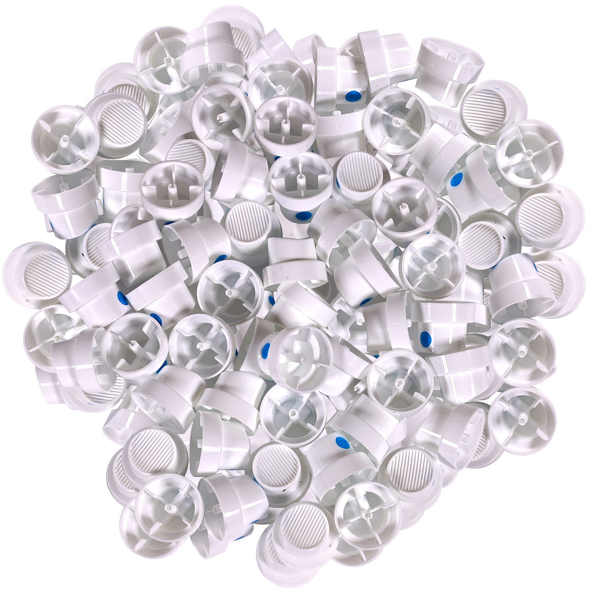 "Blue Fat Cap" 200er Set White/Blue