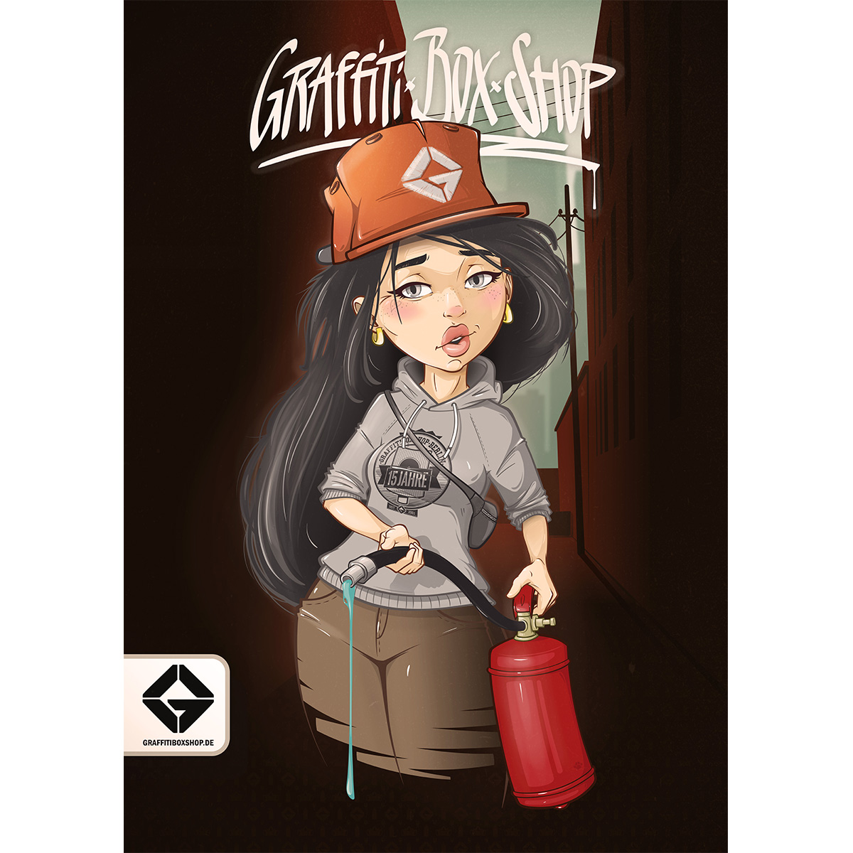 Graffitibox Poster "Jucy Jane" by Stereo Heat - DIN A1