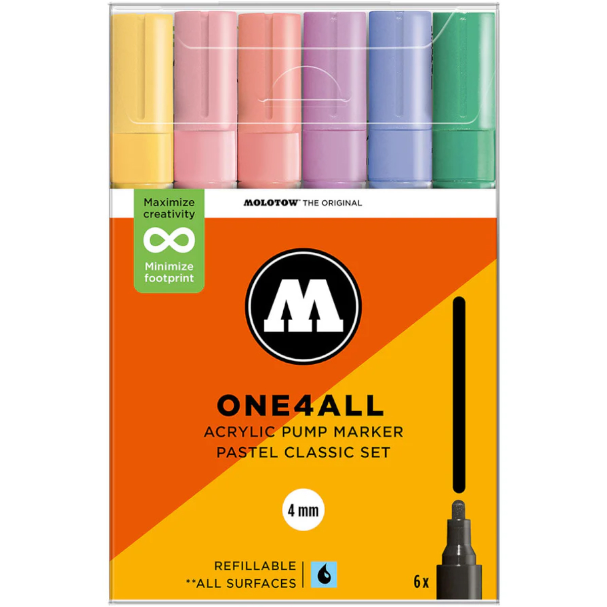 Molotow "227HS" One4all 6er Marker Set (4mm) - Pastel Classic