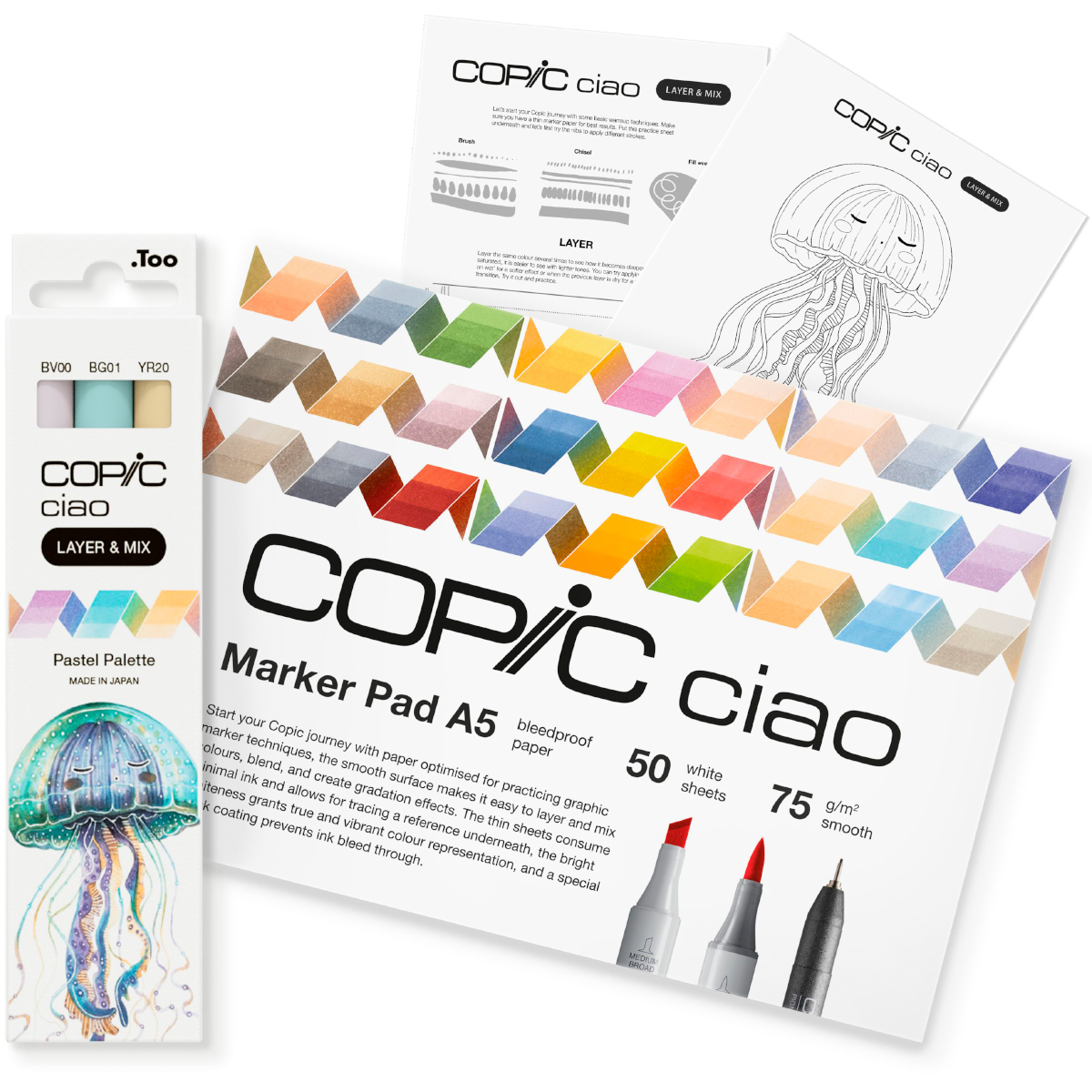 Copic "Ciao Layer & Mix 2D Starter 6er Set" Pastel