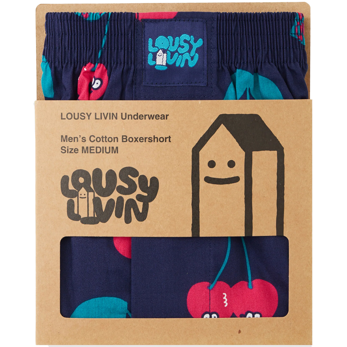 Lousy Livin Boxershorts "Cherries" Cherrie Blue