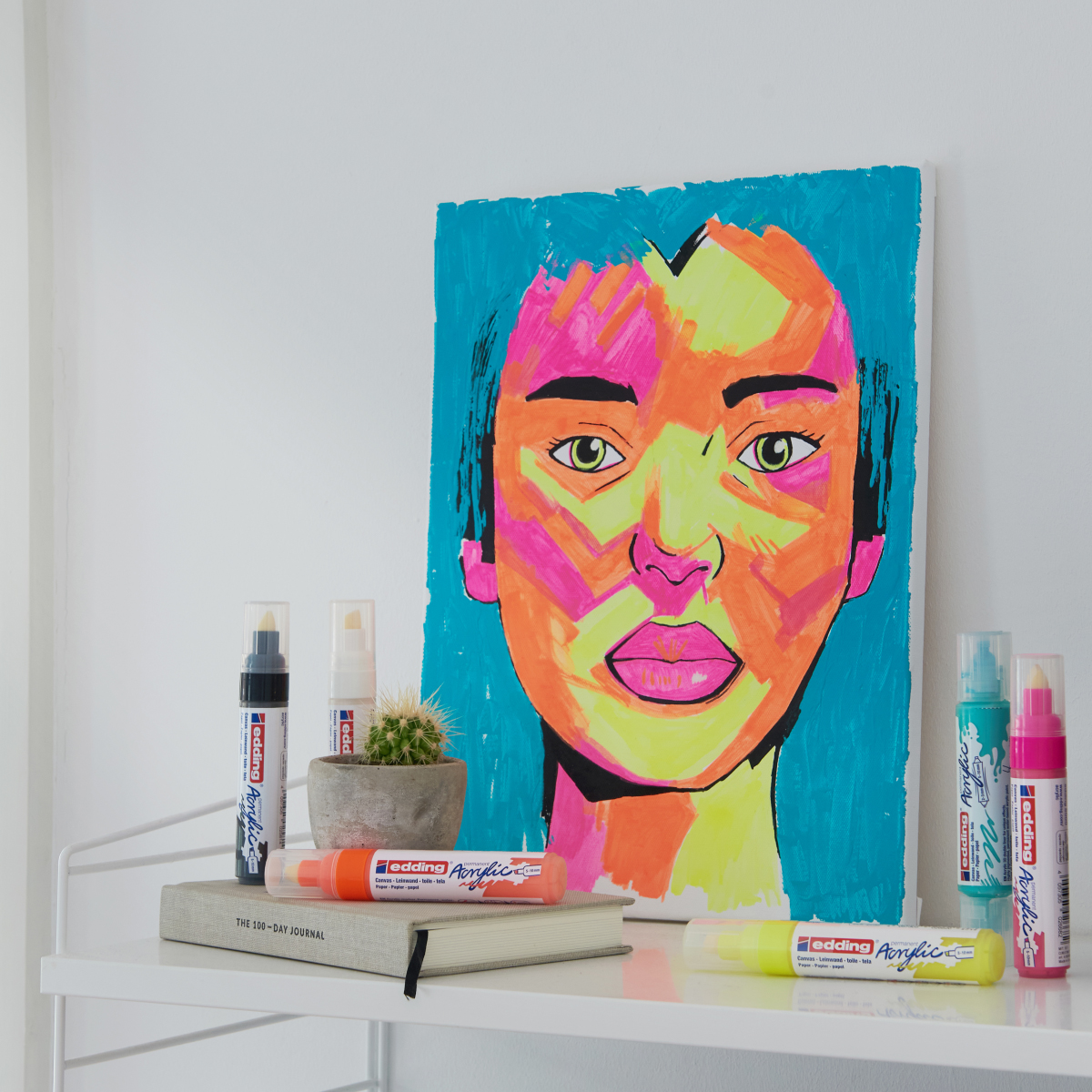 Edding "5000" Acrylmarker Keilspitze Neon 5er Set (5-10mm)