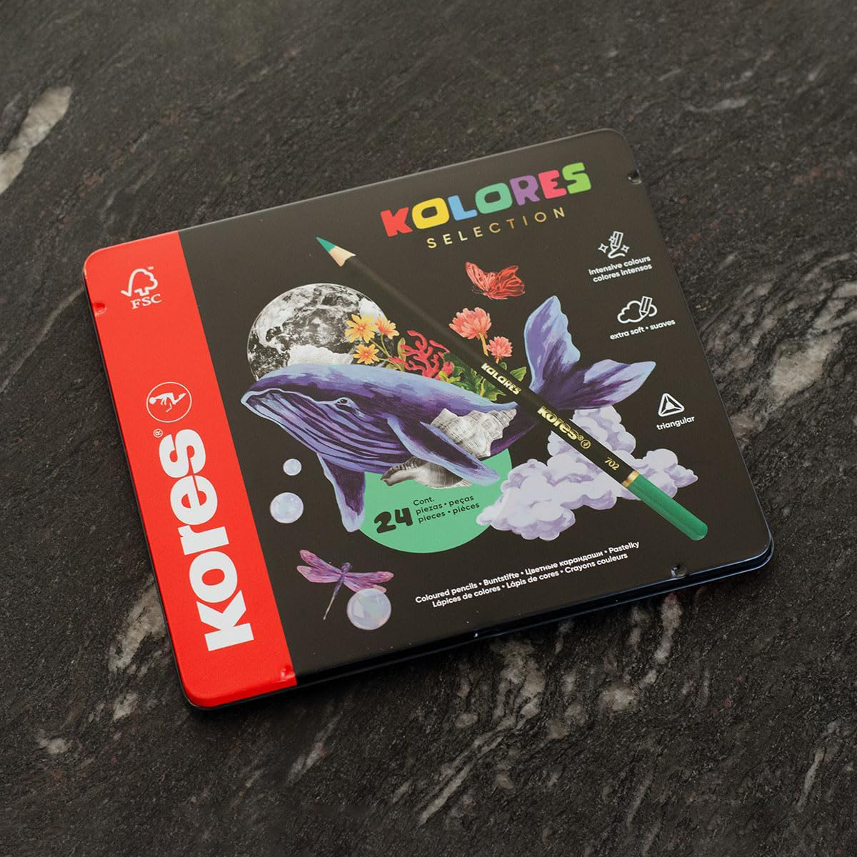 Kores "Kolores Selection" 24er Dreikant-Buntstifte Set