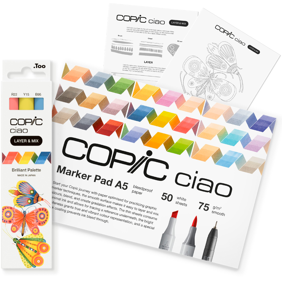 Copic "Ciao Layer & Mix 2D Starter 6er Set" Brilliant