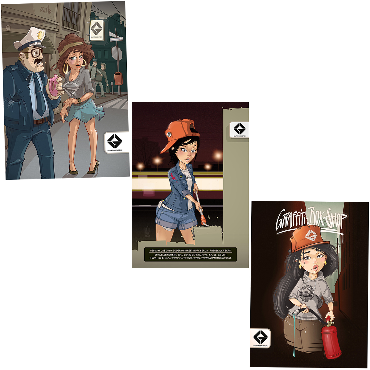 Graffitibox "3er Posterset #8" DIN A1 (gerollt)