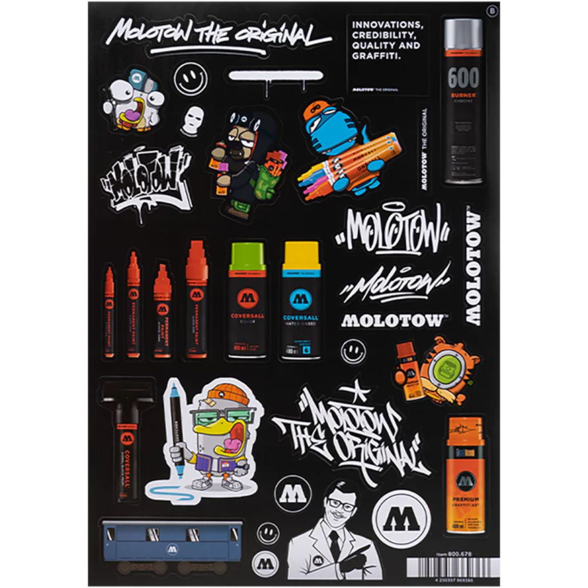 Molotow "Sticker Sheet B" Stickerbogen A4