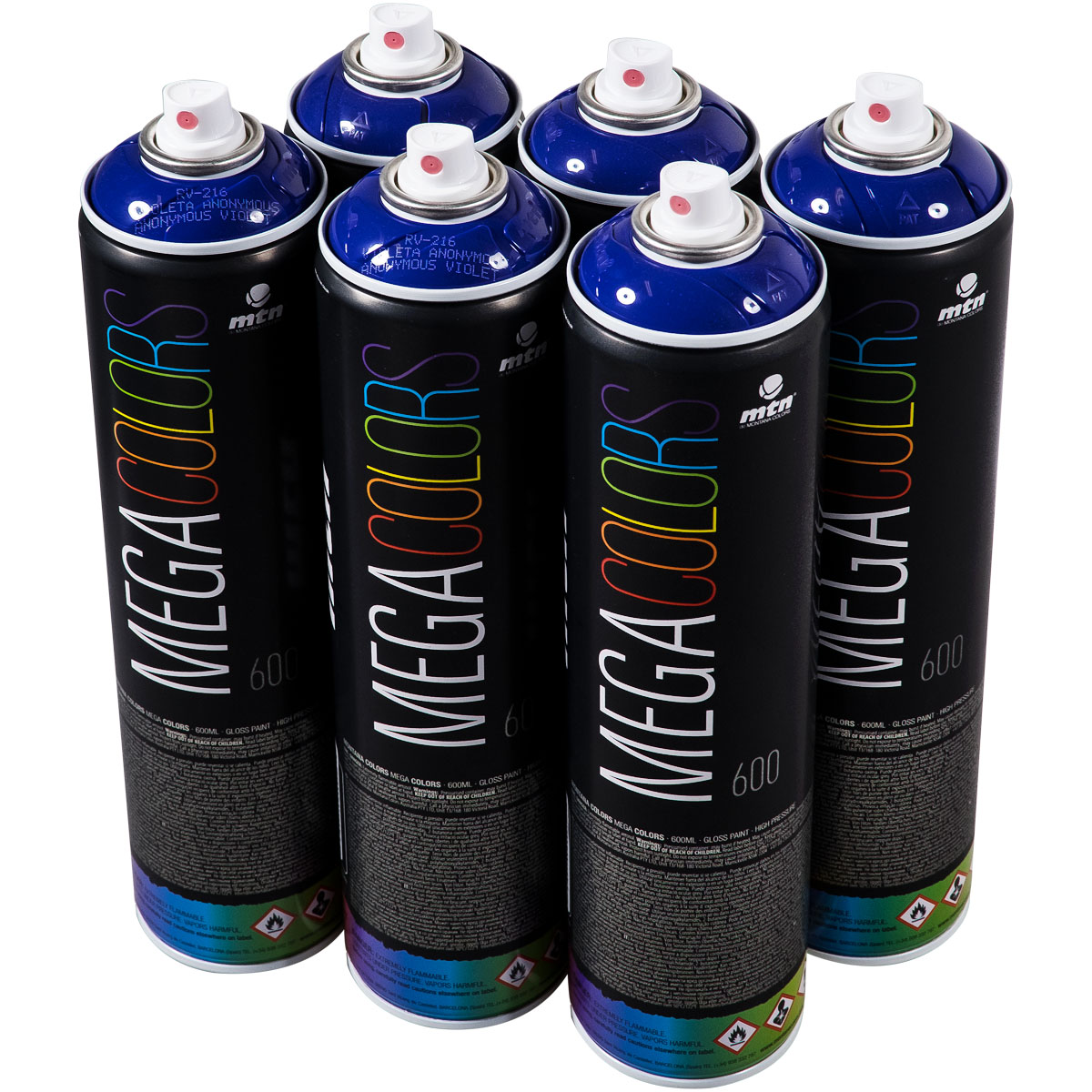 MTN "Mega Colors - One Color Sixpack - Anonymous Violet RV-216" (6x600ml)