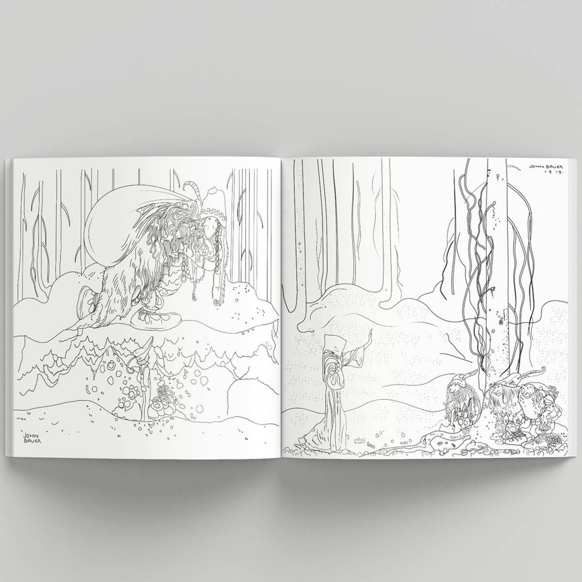 Ausmalbuch "Fantasy Forest - John Bauer´s World of Fairies and Trolls"