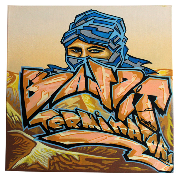 "Bandit 77 - The Beduine (Original)" 40x40cm