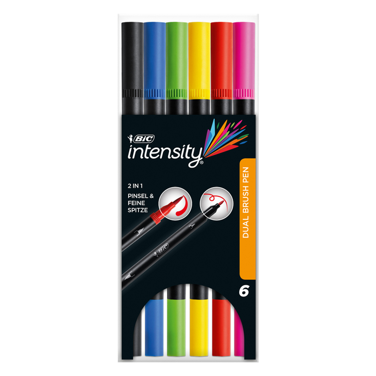 Bic Intensity "Twin Dual Brush Pen" 6er Set