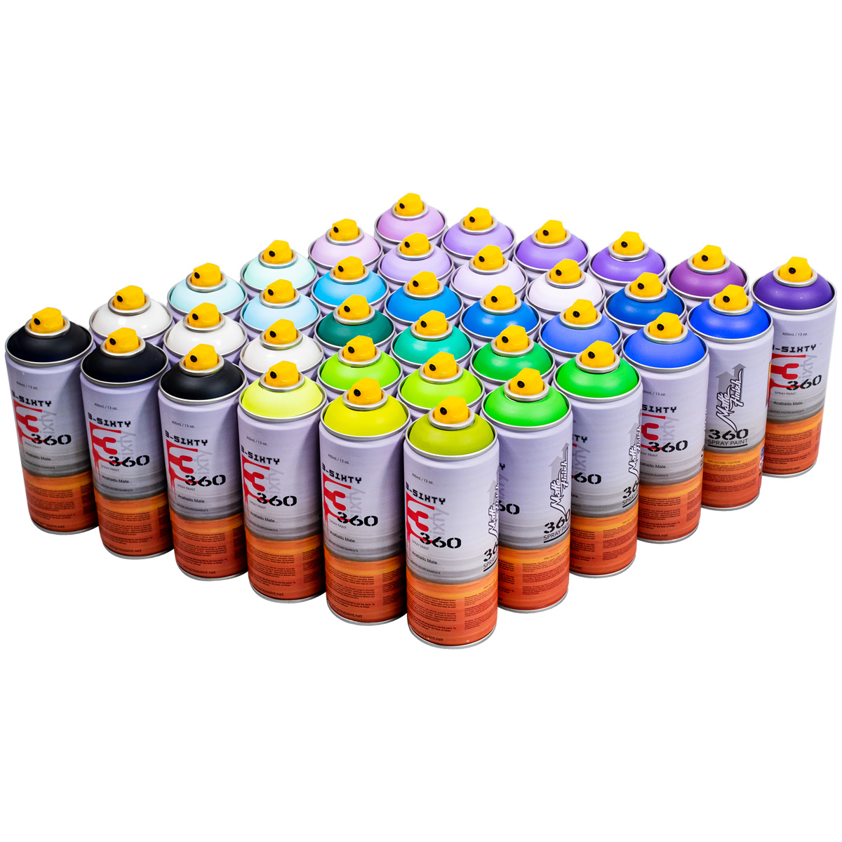 360 Spraypaint "Acabado Mate 36er Paint Box - Aquarium Tones" (36x400ml)