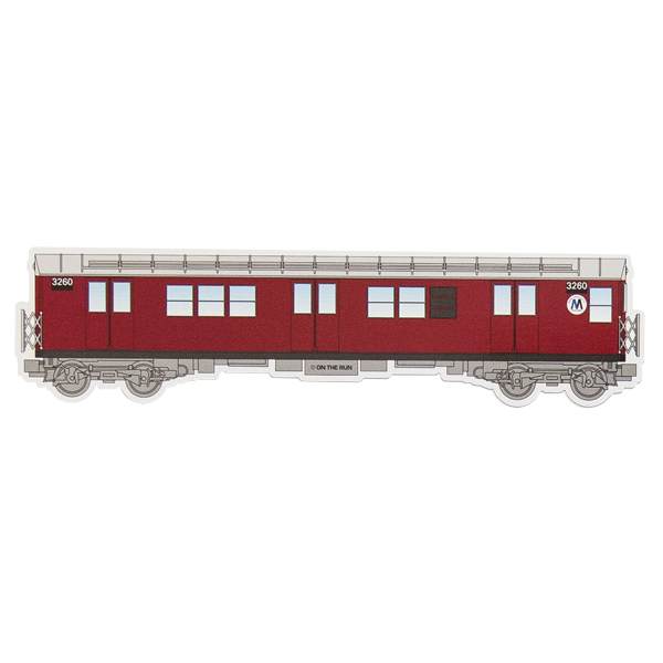 OTR Magnet "NY Subway - Burgundy" Big (44,7x11,1cm)