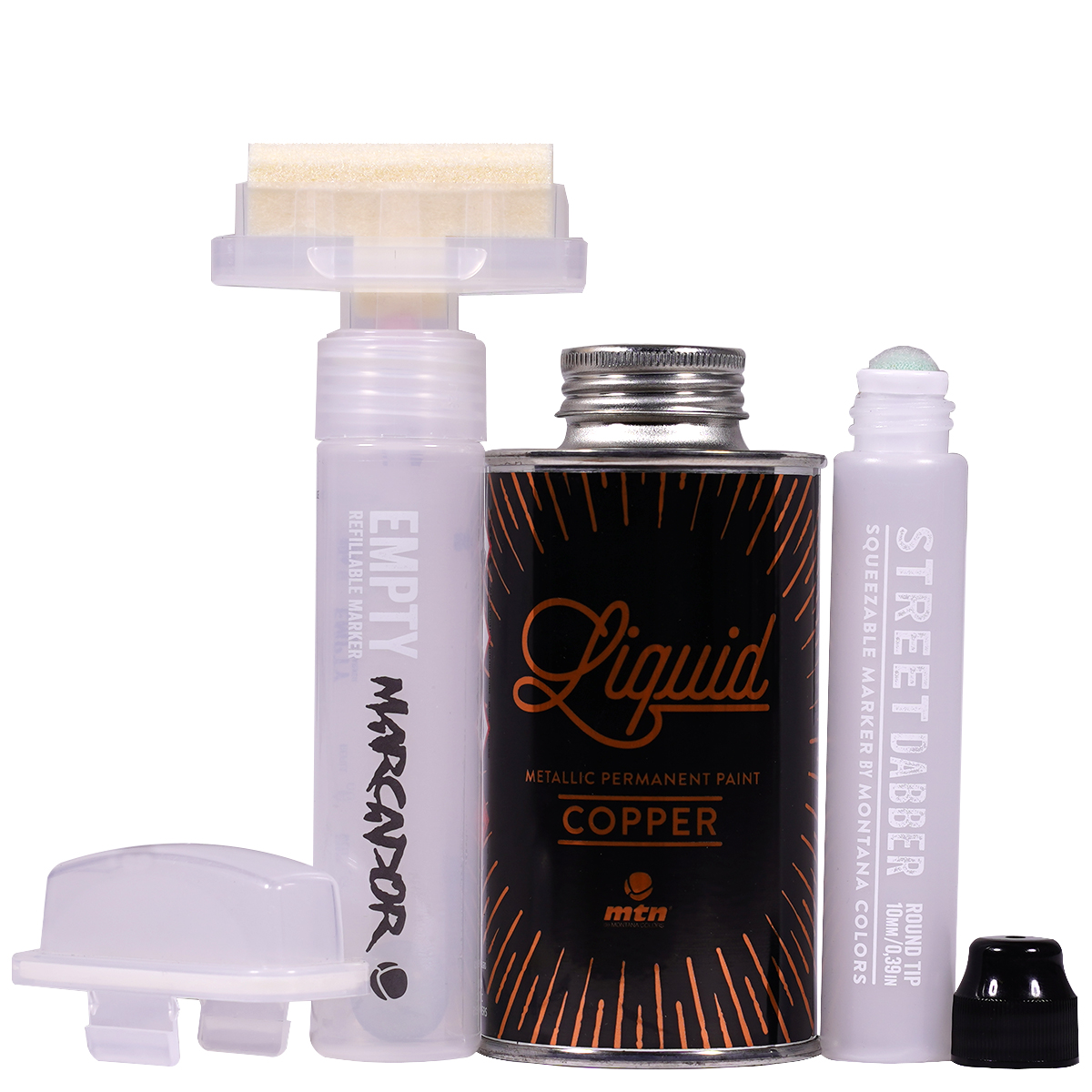 MTN "Liquid (200ml) + Street Dabber + Marcador" Set (3 Teile) - Copper