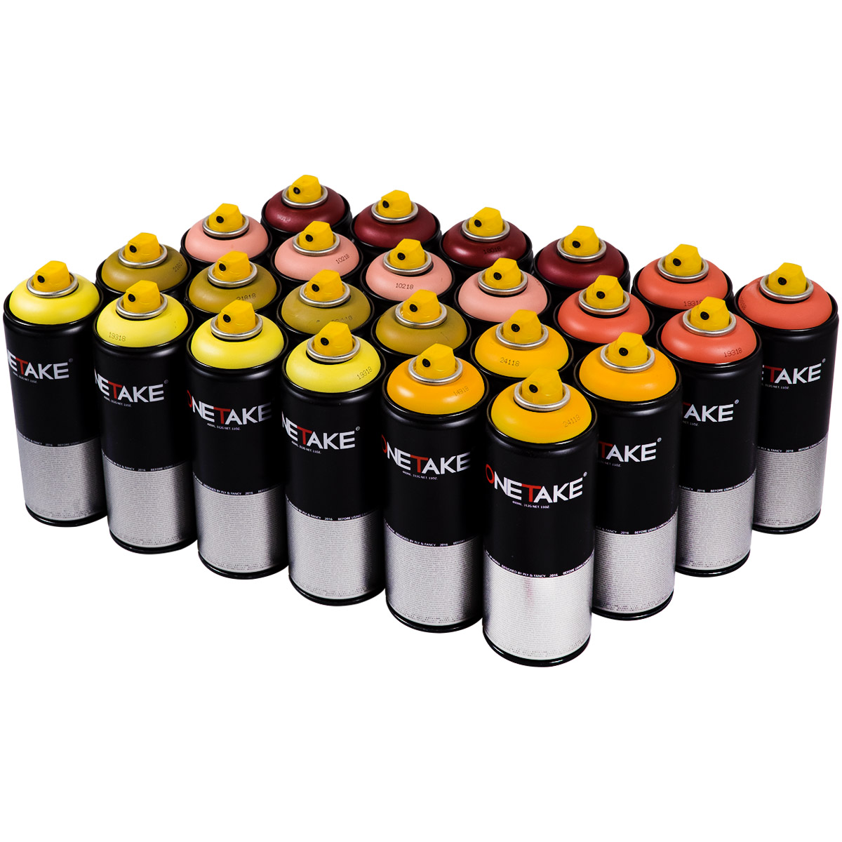 OneTake "24er Paint Box - Yellow & Red Tones" (24x400ml)