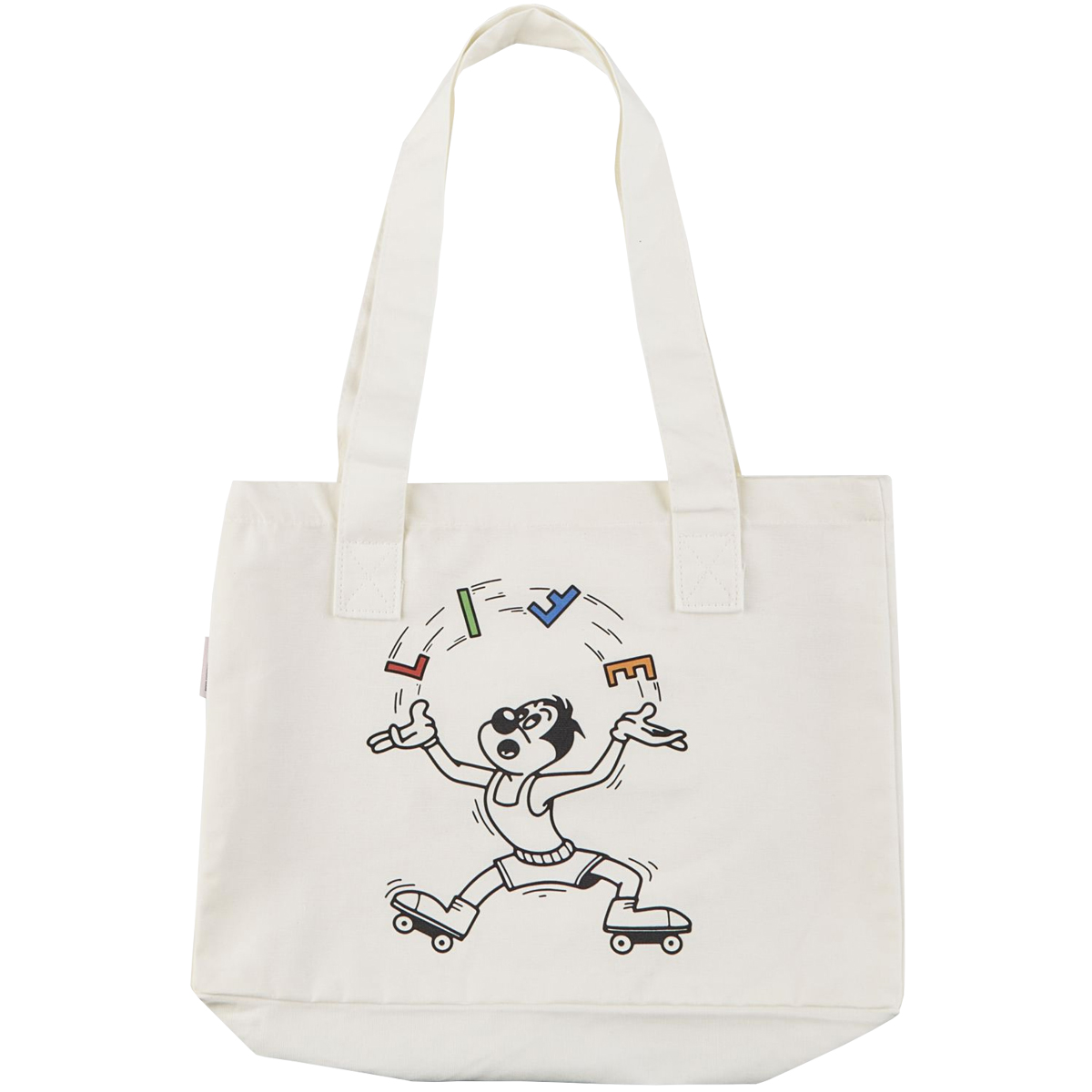 Cleptomanicx Shoulderbag "Life is a Juggle" Ecru